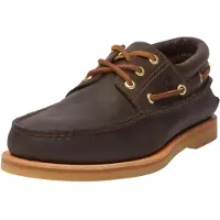 Timberland per uomo. TB0A2QKYW011 Scarpe da barca in pelle marrone lavorate a mano (46 W), Basso, Stringhe, Casual, Classico