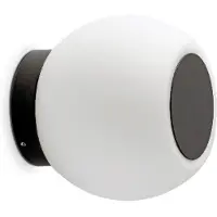 Faro Applique LED Moy in nero con paralume di vetro