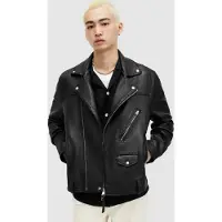 AllSaints Warner Biker Black Taglia: M | Giacche di pelle Outlet | Uomo | Nero
