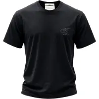 Calvin Klein Ss 30s Jersey Easy Monogram Tee Black Taglia: M | Magliette basic Outlet | Uomo | Nero
