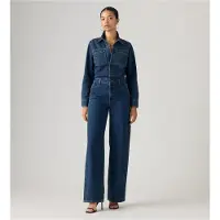 Levi's per donna. 0088J-0000 Tuta heritage blu medio (L), Casual, Cotone, Denim, Manica lunga