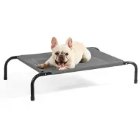 Bedsure Cuccia rialzata per cani, da esterno, grigia, 87x63x20 cm