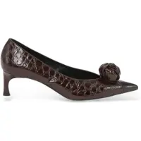ROTATE per donna. 1169461069 Scarpe in pelle marrone con nodo (39), 5 a 8cm, Nessuno, Casual, Da sera