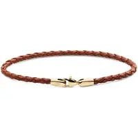 Daniel Wellington Bracciale Pelle Intrecciata Marrone St Mawes 19,5 cm — Bracciale