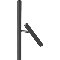 HELL Lampada LED da pavimento ricaricabile Streak-B, altezza 134 cm, nera, in metallo