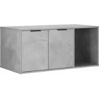Syfax Katzenkiste, mobile, colore grigio cemento, dimensioni 100 x 49 x 45 cm, materiale: legno ingegnerizzato