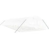 vidaXL Serra con telaio in acciaio bianco 80 m² 16x5x2,3 m