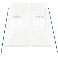 vidaXL Serra con struttura in acciaio bianco 8 m² 4x2x2 m