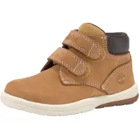 Timberland unisex per bambino. TB0A1JVP2311 Stivaletti in pelle a metà polpaccio con chiusura in velcro Toddle Tracks giallo (28), Basso, Ca