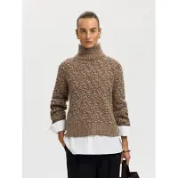 Selected Pullover A Maglia Donne Marrone S