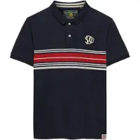 Superdry per uomo. M1110464A Polo Vintage Stripe Navy (L), Casual, Cotone, Manica corta