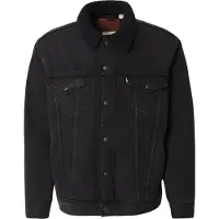 Levi's per uomo. A5784-0055 Giacca Trucker Relaxed Fit Sherpa nera (M), Nero, Casual, Cotone