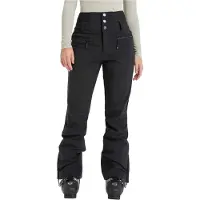 Roxy - Pantaloni da sci da donna a vita alta - Rising High Pant True Black per Donne in Pelle - Taglia L - Nero