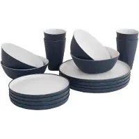 Outwell Gala Geschirrr-Set 4 Personen Set stoviglie blu/grigio