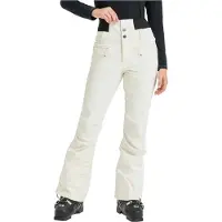 Roxy - Pantaloni da sci da donna a vita alta - Rising High Pant Whisper White in Pelle - Taglia XS - Bianco