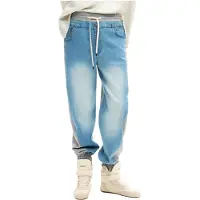 Desigual , pantaloni jogger in denim, Donna, Cotone, Blu, L