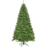 Costway Albero di Natale non illuminato 230 cm, Abete artificiale con cerniere e aghi in PVC per casa e ufficio