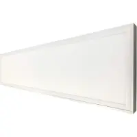 Spectrum Plafoniera a LED da 40 W, pannello a vista, montaggio a filo muro, con telaio di montaggio in alluminio bianco, forma angolare | 1200 x 300 x 44 mm | Bianco freddo | 4800 lumen
