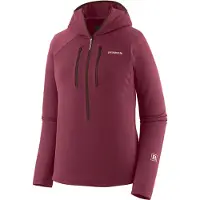 Patagonia - Pile ultraleggera e traspirante con cerniera - W's R1 Ultralight Hoody Berry Fig per Donne in Poliestere Riciclato - Taglia M - Viola
