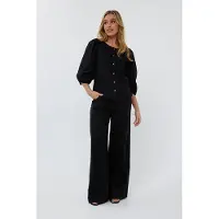 Esqualo Trousers Linen Black Taglia: XS | Pantaloni Outlet | Donna | Nero