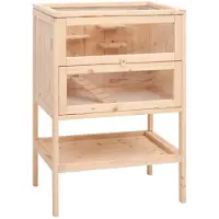vidaXL Gabbia per criceti 55x40x80 cm in legno massiccio di pino