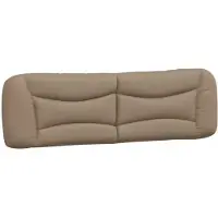 DKD Home Decor Cuscino per testata cappuccino-marrone 180 cm in Pelle finta