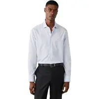 Hackett London per uomo. HM3010878 camicia a righe sottili city fit classica blu (S), Casual, Cotone, Classico, Manica lunga