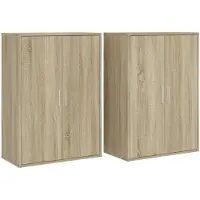 vidaXL Credenze 2 pezzi rovere Sonoma 60x31x84 cm Materiale a base di legno