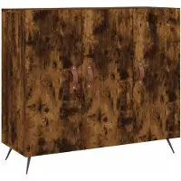 vidaXL Credenza rovere fumé 90x34x80 cm materiale a base di legno