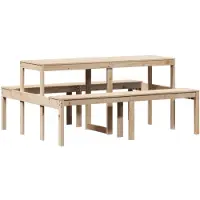 vidaXL Tavolo da picnic 160x134x75 cm in legno di pino massiccio