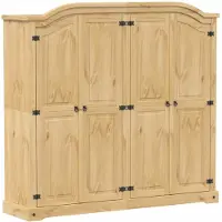 vidaXL Armadio 194x52x186 cm in legno di pino massiccio