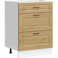 vidaXL Base da cucina Porto Artisan in legno di rovere