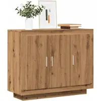 vidaXL Credenza Artisan in rovere 92x35x75 cm Materiale a base di legno