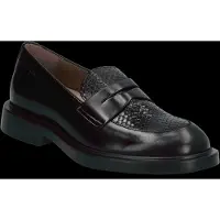 Wonders per donna. A-5301 Mocassini in Pelle Oregon nero (38), Basso, Nessuno, Casual, Classico