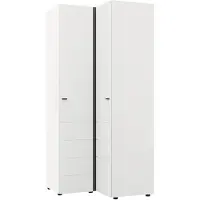 Dmora Tavole - Guardaroba 2 Ante, 95x208h cm Bianco Opaco, 4 Ripiani