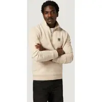 Belstaff per uomo. 106570 Felpa Quarter Zip beige (S), Casual, Cotone, Manica lunga