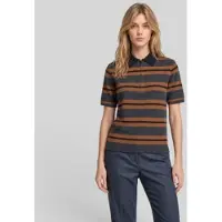 Semicouture per donna. Y6WB20 Polo Elsa grigio, marrone (M), Casual, Lana, Manica corta