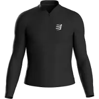 Compressport 3D Thermo Merino L/S Top Maglia da corsa (XS, nero)