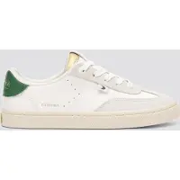 Cariuma Toca Soft Grain Leather And Suede Warm White Lush Green Taglia: 37 | Sneakers Outlet | Unisex | Bianco