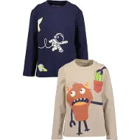 Blue Seven Maglietta beige / blu scuro / aragosta / bianco