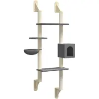 vidaXL Graffiatoio a parete Grigio scuro 180 cm