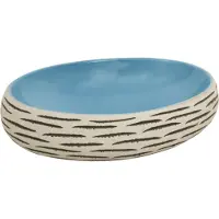 vidaXL Lavabo da appoggio Ovale Multicolore 59x40x15 cm Vetroceramica