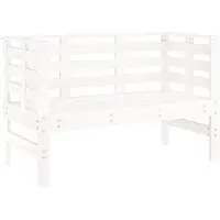 vidaXL Panchina da giardino bianca 111,5x53x71 cm in legno di pino massiccio