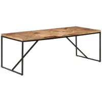 vidaXL Tavolo da pranzo 200x90x76 cm in legno massiccio di acacia e mango