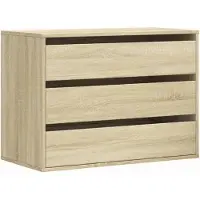 vidaXL Cassettiera rovere Sonoma 80x41x58 cm materiale a base di legno