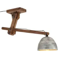 vidaXL Plafoniera 25 W argento vintage 105x30x65-108 cm E27