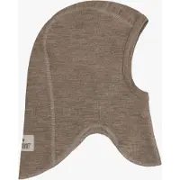 Huttelihut Kid's Balaclava Wool Rib Passamontagna Bambini (48 cm - 6-12 Months, marrone)