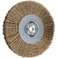 PFERD TOOLS Spazzola circolare non intrecciata RBU Ø 125x15 mm M14 filo metallico in acciaio ottonato Ø 0,20 mm Smerigliatrice angolare