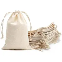 Sonstiges Sacchetti di cotone con coulisse, dimensioni 10x15 cm, confezione da 50 pezzi, ideali per calendari dell'Avvento, confezioni regalo fai-da-te