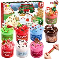 Joyin Calendario dell'Avvento con gelatina, 24 giorni, calendario natalizio a tema dessert, regalo per bambini